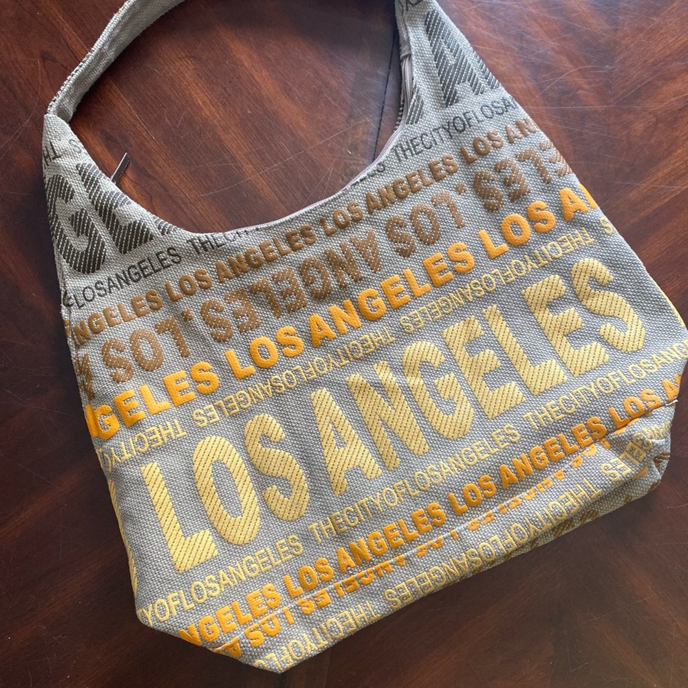 Robin Ruth Gray and Yellow Los Angeles Shoulder Bag